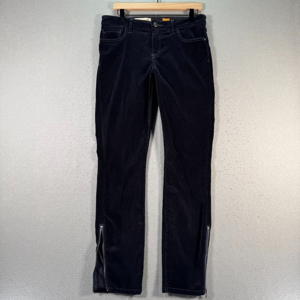 Pilcro And The Letterpress Corduroy Pants Womens 30 Tall Stet Fit Blue Ankle Zip